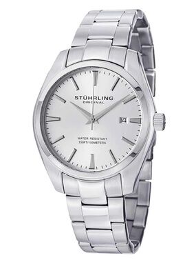 Stührling Original Silver Stainless Steel Men's Watch - Ascot Prime